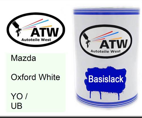 Mazda, Oxford White, YO / UB: 500ml Lackdose, von ATW Autoteile West.